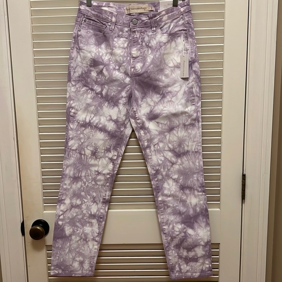 Soft Surroundings Denim - 37. Soft Surroundings The Ultimate Denim Tie Dye High Rise Pants/ Heirloom Lilac